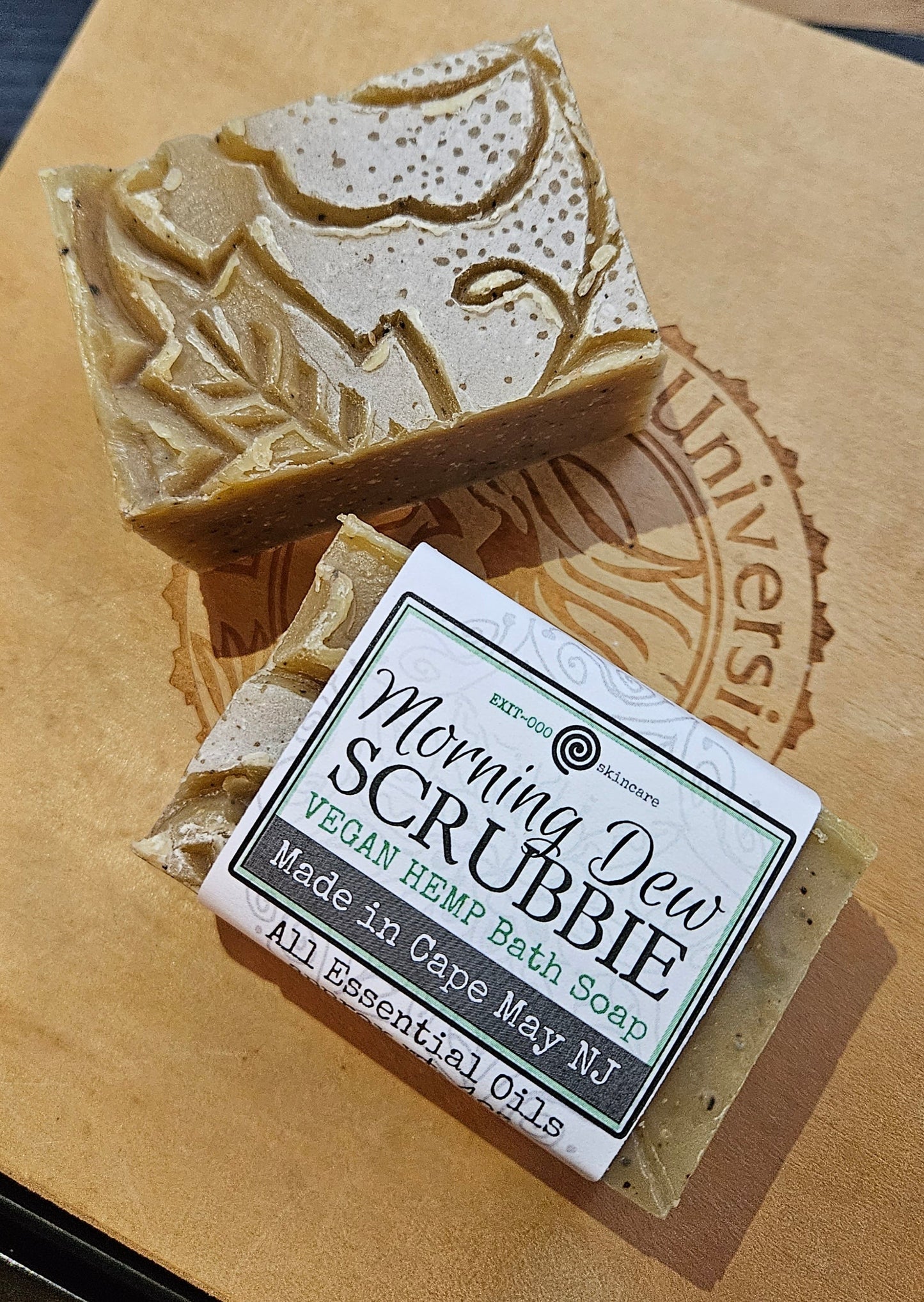 Soap Bar: VEGAN HEMP Morning Dew Scrubbie Soap