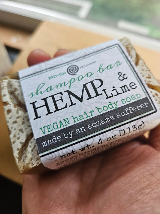 SBar: SHAMPOO BAR Vegan Hemp N Lime