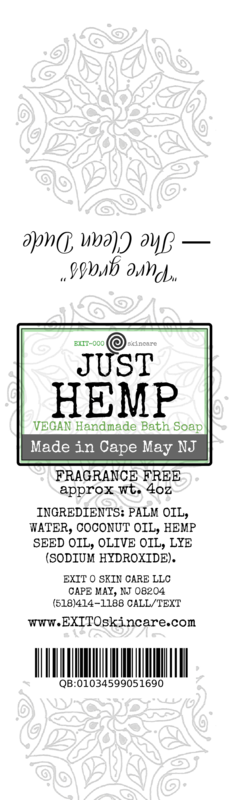 Soap Bar: VEGAN JUST HEMP SOAP frag-free