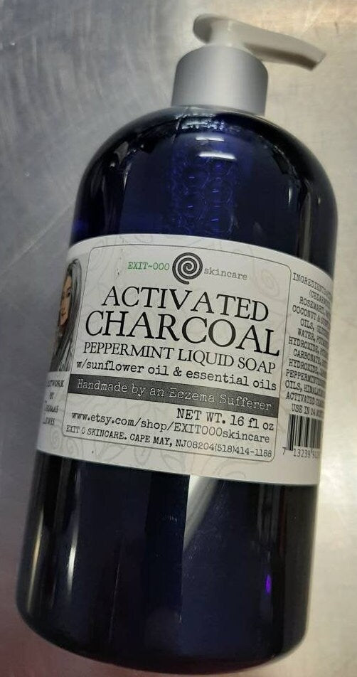 LiqSp: Activated Charcoal Peppermint Liquid Soap