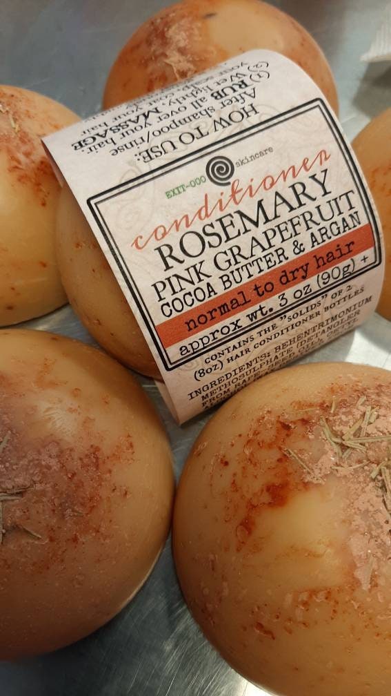 Hair: Rosemary & Pink Grapefruit Solid Hair Conditioner Bar