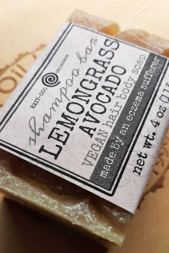 SBar: SHAMPOO BAR Vegan Lemongrass Avocado