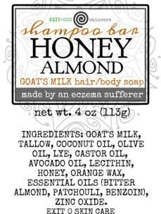 SBar: SHAMPOO BAR Goat's Milk Honey Almond