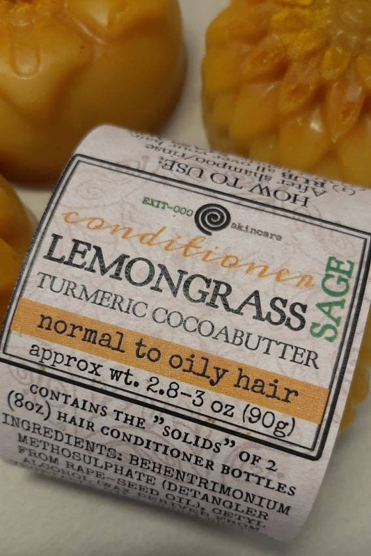 Hair: Lemongrass Sage & Turmeric Solid Hair Conditioner Bar